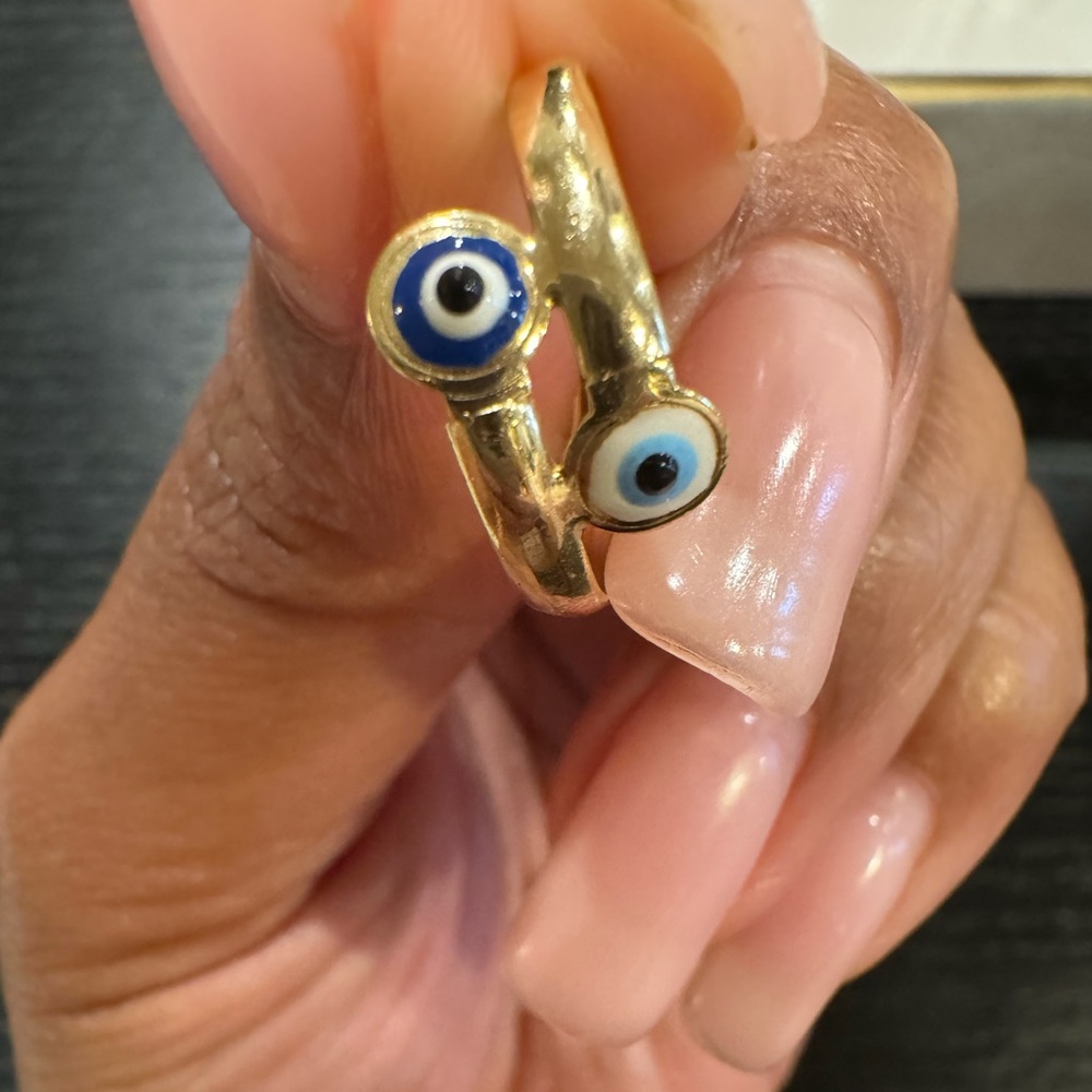 14k Gold Evil Eye Ring